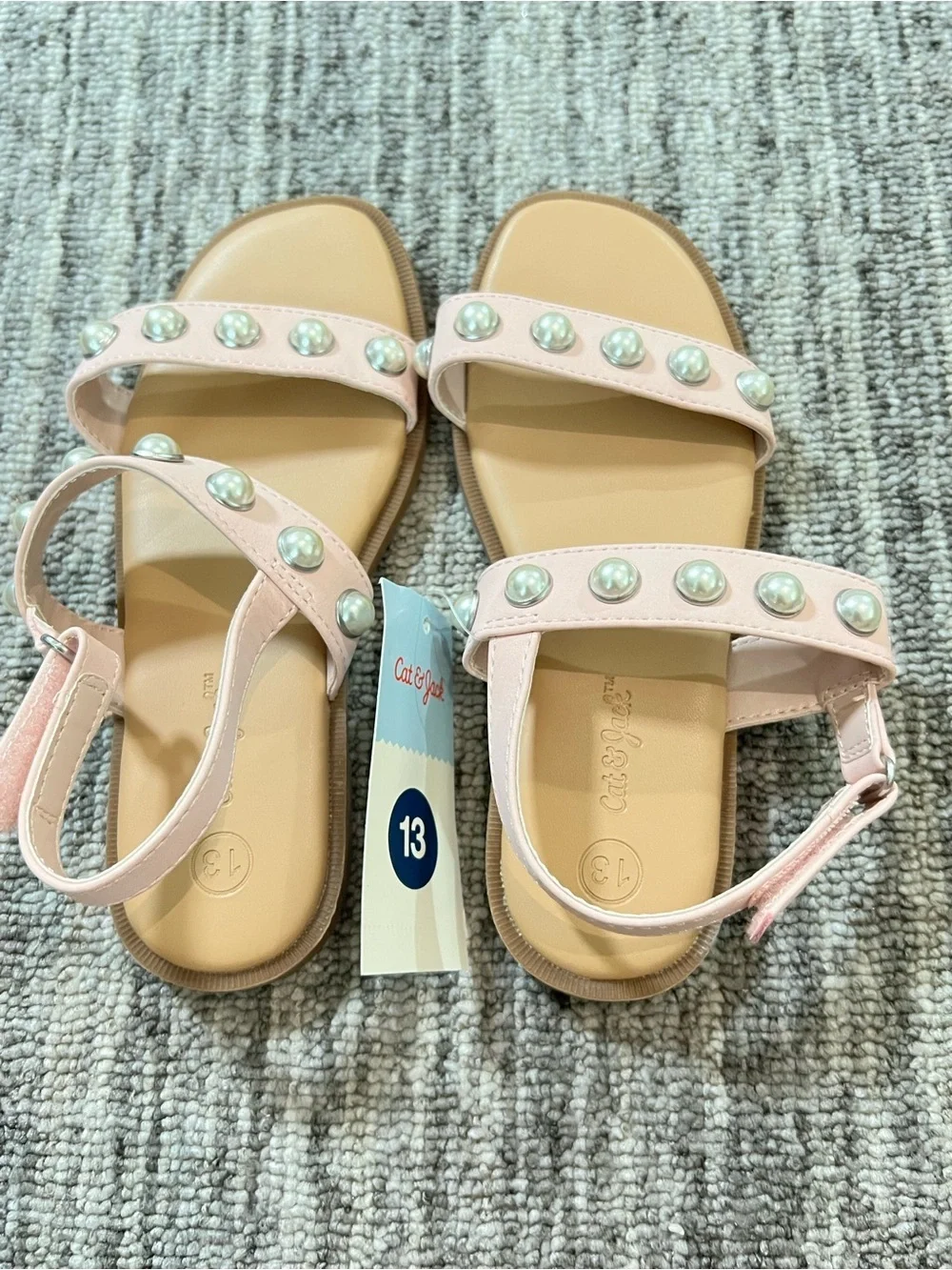 Cat & Jack Pink Pearl-Accent Girls' Sandals Various Sizes